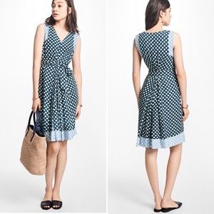 Brooks Brothers Blue Ikat Print Dress